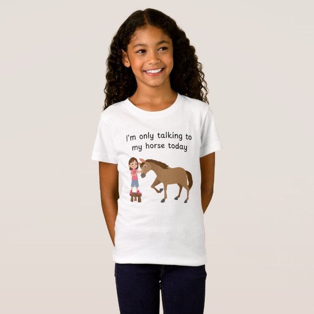 Camiseta Talking with my horse girl (Frente Completa)