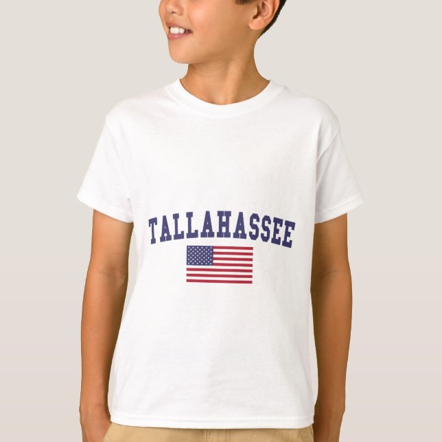 Camiseta Tallahassee EUA Flag (Frente)