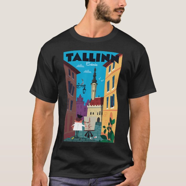 Camiseta Tallinn Poster (Frente)