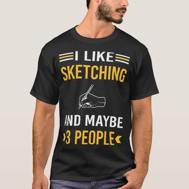 Camiseta Talvez 3 Desenhos do Pessoas (Frente)