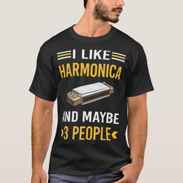 Camiseta Talvez 3 Orgão Pessoas Harmonica Mouth (Frente)