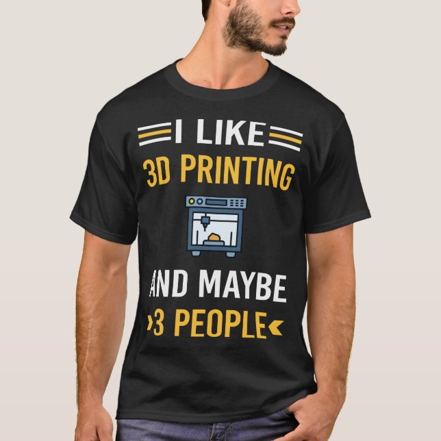 Camiseta Talvez 3 Pessoas 3D Printing (Frente)