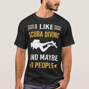 Camiseta Talvez 3 Pessoas Scuba Merging Diver