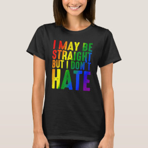 Camiseta Talvez eu seja Hetero, mas não odeio o Rainbow L