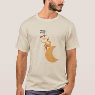 Camiseta "Talvez Mais Tarde", Camisa-Lua Relaxada