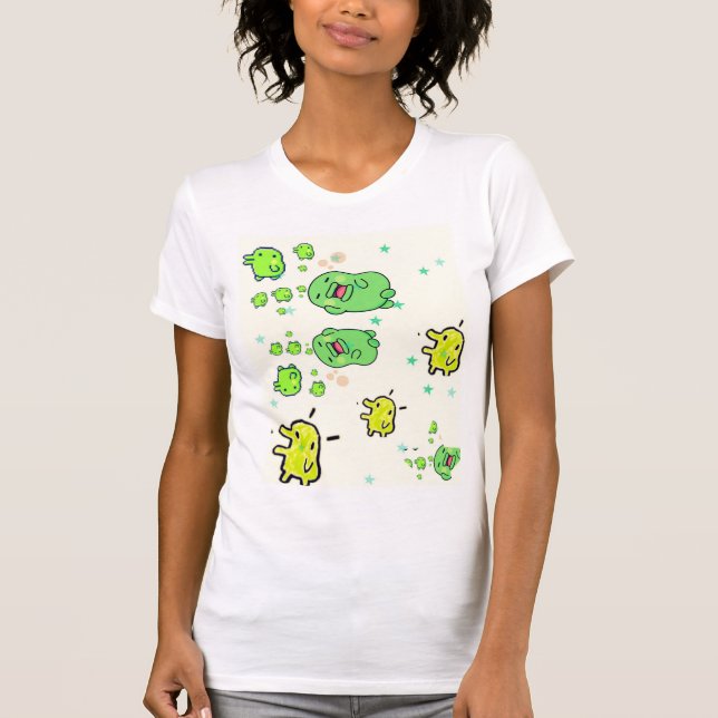 Camiseta Tamagotchi, de uso feminino (Frente)