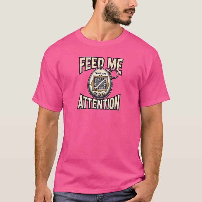 Camiseta Tamagotchi - Preste atenção (Frente)