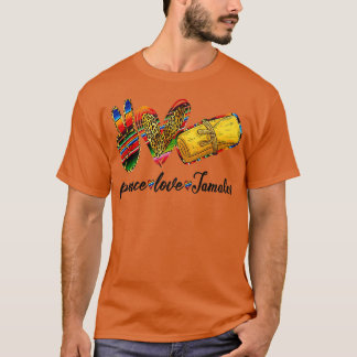 Camiseta Tamales Tamales Peace Love Shirt Tamales Terça-fei