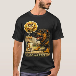 Camiseta Tamanho de Chihuahua é um Estado Mental Cachorro E