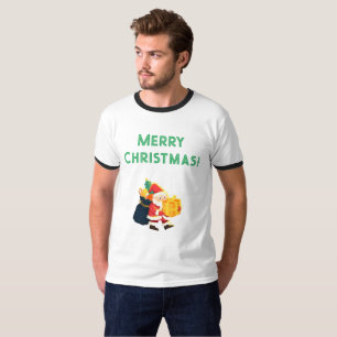 Camiseta Tamanho XL Adulto Desejos de Natal Impressos Ringe
