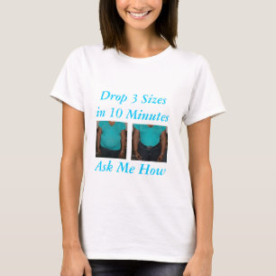 Camiseta Tamanhos da gota 3 em 10 minutos