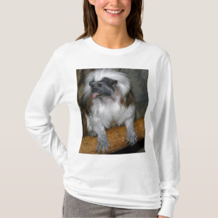Camiseta Tamarin bonito da Algodão-parte superior