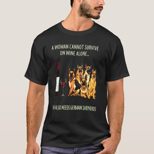 Camiseta Também precisa de German shepherd (Frente)