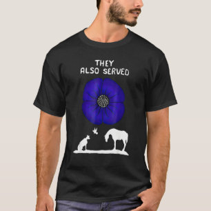 Camiseta Também Serviram Papoila Púrpura Cachorro Bi