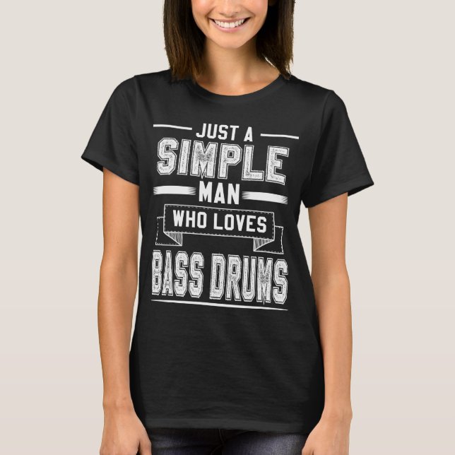 Camiseta Tambor de Bass Marching Banda Drummer (Frente)