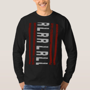 Camiseta Tambor de LRLL de Paradiddle RLRR Fixa Homens Ruas