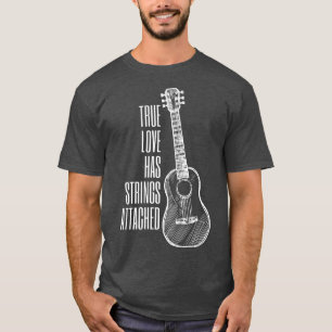 Camiseta Tambor de Violão Cordas de Amor Verdadeiras Anexad