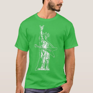 Camiseta Tambor De Violão Elétrico - Estátua De Música Rock