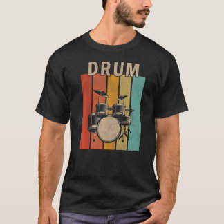 Camiseta Tambor Distinto Homens Mulheres Tambor Cugado Retr