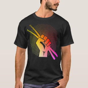 Camiseta Tambor Drummer Coloca Presente de Arrasta Retroati