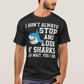 Camiseta Tambor Engraçado Dizendo Tubarões Adoram Animal do