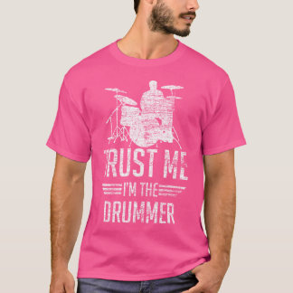 Camiseta Tambores Confiam Em Mim Eu Sou O Drummer Dotando T