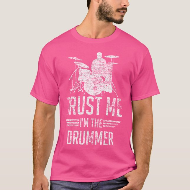 Camiseta Tambores Confiam Em Mim Eu Sou O Drummer Dotando T (Frente)