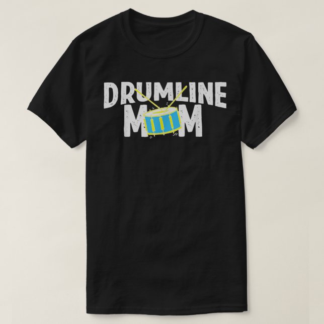 Camiseta Tambores de Banda de Marcha Mãe (Frente do Design)