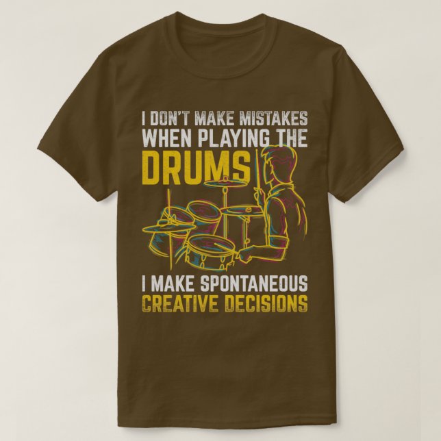Camiseta Tambores de Cotação do Drummer (Frente do Design)