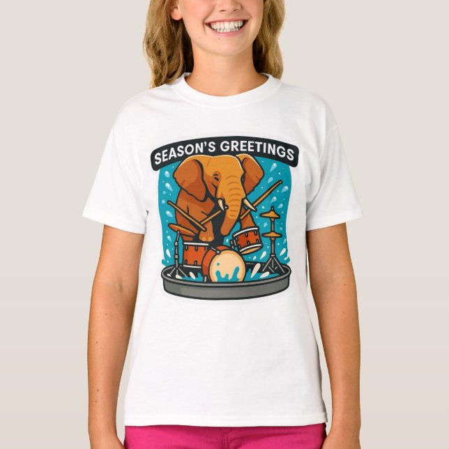 Camiseta Tambores de elefante com água salgada (Frente)