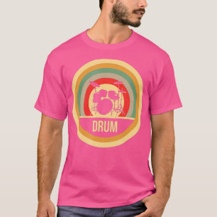 Camiseta Tambores de Vintagem Retroativa para bateristas