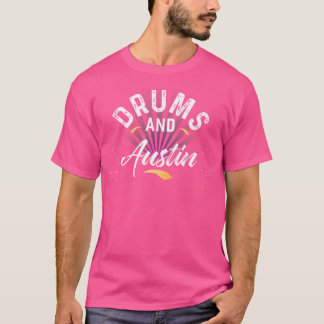 Camiseta Tambores E Austin Para Drummer