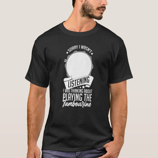 Camiseta Tambourine Instrumento Drum Player Música Iniciant (Frente)