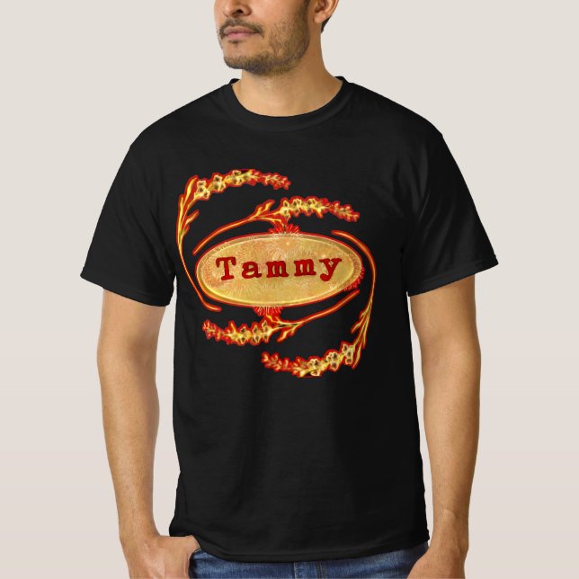 Camiseta Tammy do lixo do trailer do logotipo (Frente)