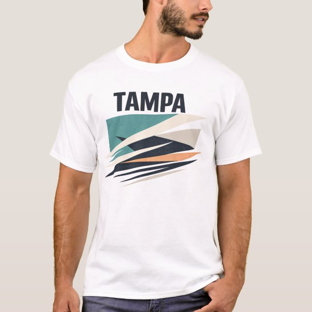 Camiseta TAMPA — Coastal Geometry (Frente)