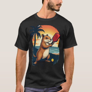 Camiseta Tampa de Clube de Pickleball Capivara Logotipo de 