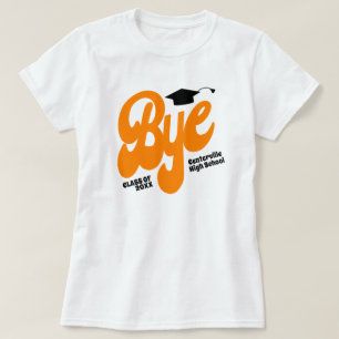 Camiseta Tampa de formatura laranja Bye Senior