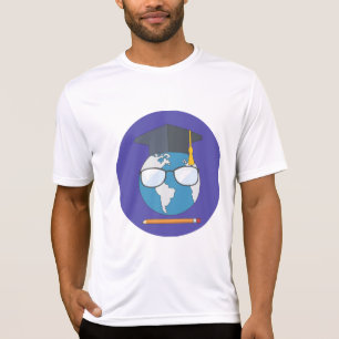 Camiseta Tampa de Graduação em Educação Global Terra Planet
