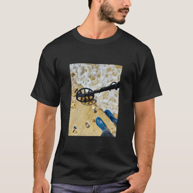 Camiseta Tampa de praia detectando T-Shirt - Presente Diver (Frente)