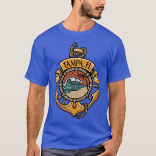 Camiseta Tampa Flórida Costa Oeste Beaches Barco Navegando 
