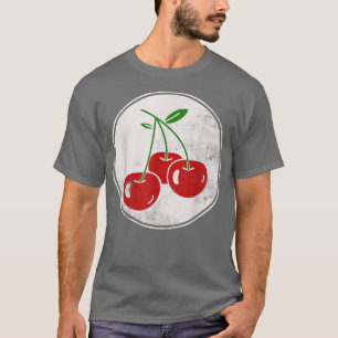 Camiseta Tampa Fruta de Cerejas Vermelhas Retro