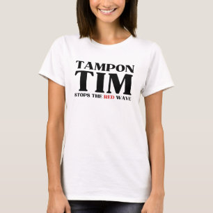 Camiseta Tampon Tim Will Pára A Onda Vermelha-Tim Walz 2024