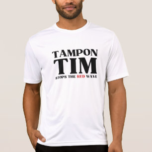 Camiseta Tampon Tim Will Pára A Onda Vermelha-Tim Walz 2024