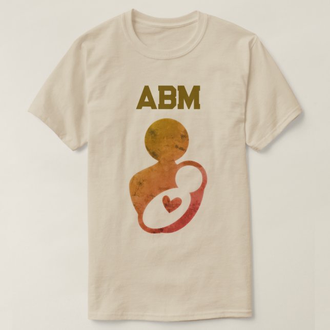 Camiseta Tan Mother Baby ABM Peace Love Breastmilk (Frente do Design)