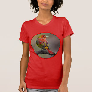 Camiseta Tanager Escarlata em Muda - Fotografia Original