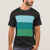 Tanager Turquesa, Azul Teal e Verde Kelly Horiz