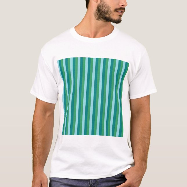 Camiseta Tanager Turquesa, Azul Teal e Verde Kelly Repea (Frente)
