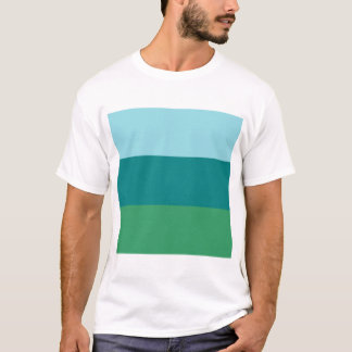 Camiseta Tanager Turquoise, Teal Blue e Kelly Green Horiz