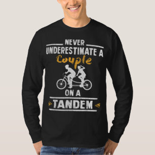Camiseta Tandem Bike Cycling Two Person Bicycle Casal Biki