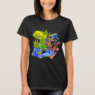 Camiseta Tang Blue Tang Fish Saltwater Aquário